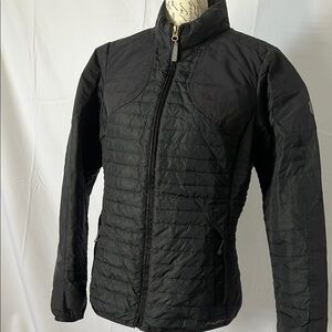 Eddie Bauer Black Puffer Jacket with Stand-Up Collar